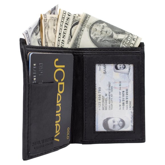 Real Genuine Leather Men Credit Card Case, ID Holder - Picture 4 of 12